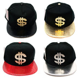 Bulk Buy "Dollar Sign" Trendy Snap Back Caps Wholesale
